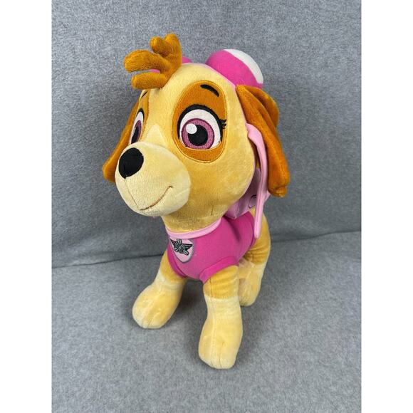 2017 Nickelodeon Paw Patrol Skye Plush 17" Stuffed Big Head Animal Cuddle Pillow - Picture 1 of 6